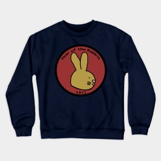 Year of the Rabbit 1951 Bunny Portrait Crewneck Sweatshirt